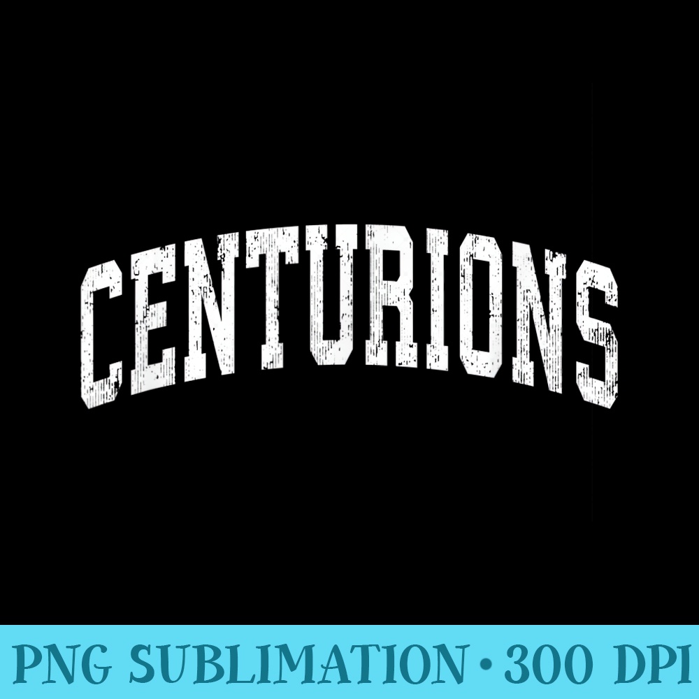 Centurions Mascot Vintage Athletic Sports Name Design - PNG Download Website - Vibrant and Eye-Catching Typography