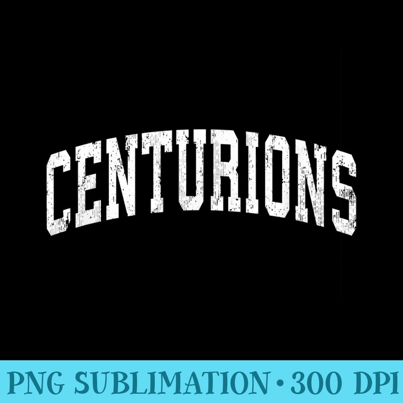 Centurions Mascot Vintage Athletic Sports Name Design - PNG Download Website - Vibrant and Eye-Catching Typography