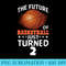 2nd Birthday The Future Of Basketball Just Turned - PNG Download - Perfect for Creative Projects