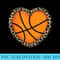 Cute Basketball Heart Basketball Lover Women Girls - Shirt Vector Art - Defying the Norms