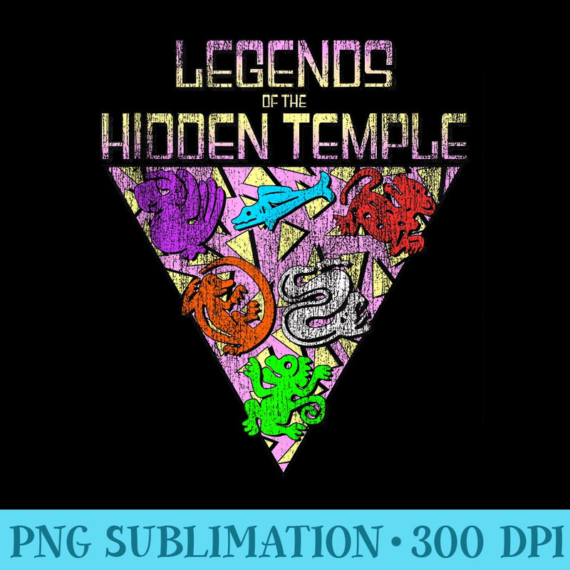 Nickelodeon Legends Of The Hidden Temple Distressed Logo - Free PNG Download - Transform Your Sublimation Creations