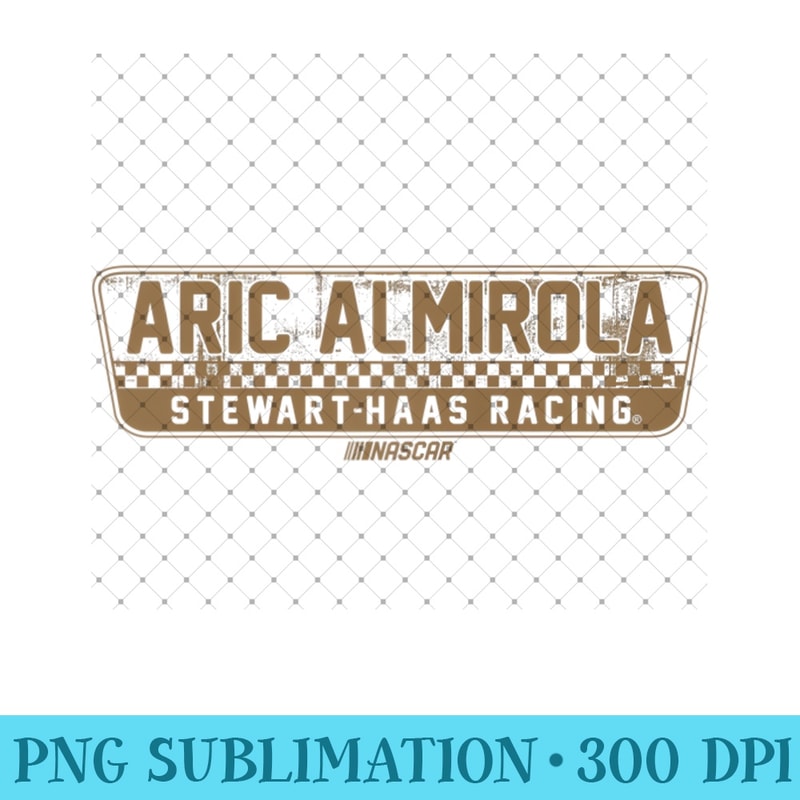 NASCAR - Aric Almirola - Distressed Stamp Raglan Baseball - PNG Clipart - Instant Access To Downloadable Files