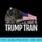 All Aboard the Trump Train 2020 American Flag Reelect - Shirt Print PNG - Eco Friendly And Sustainable Digital Products