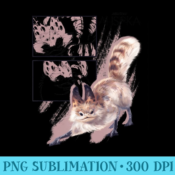 Star Wars Ahsoka LothCat Sketch Portrait Box Up Panels - Trendy PNG Designs - High Resolution And Print-Ready Designs