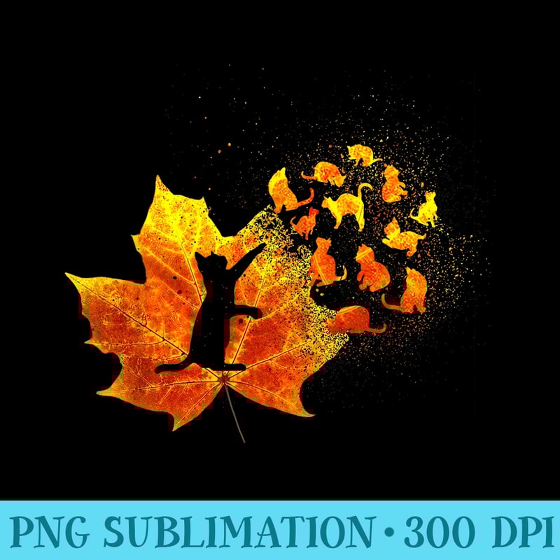 Maple Cat Leaf Fall Hello Autumn Funny Cat Kitten Lover - Unique Sublimation patterns - Defying the Norms