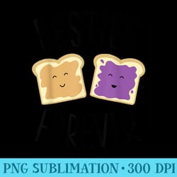 cute funny peanut butter jelly besties forever best friends - sublimation png download