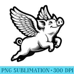 funny flying pig oink - png download icon