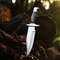 Handmade Stainless Steel Blade Hunting Bowie Knife Outdoor Knife Camping Knife Rambo Knife With Dyed Bone Handle 0