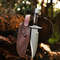 Handmade Stainless Steel Blade Hunting Bowie Knife Outdoor Knife Camping Knife Rambo Knife With Dyed Bone Handle 1