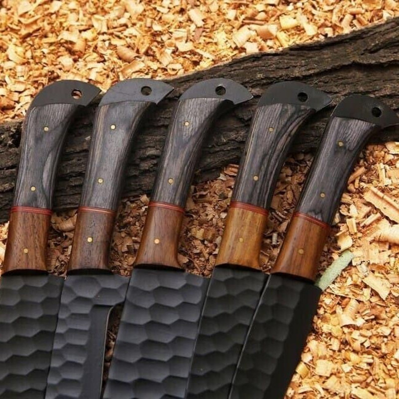 Custom 5Piece Damascus Steel Chef Knife Set Perfect Christmas Gift Unique Kitchen Knives For Him 2