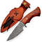 Custom Handmade Damascus Skinner Knife  0600 Inches Skinning 0
