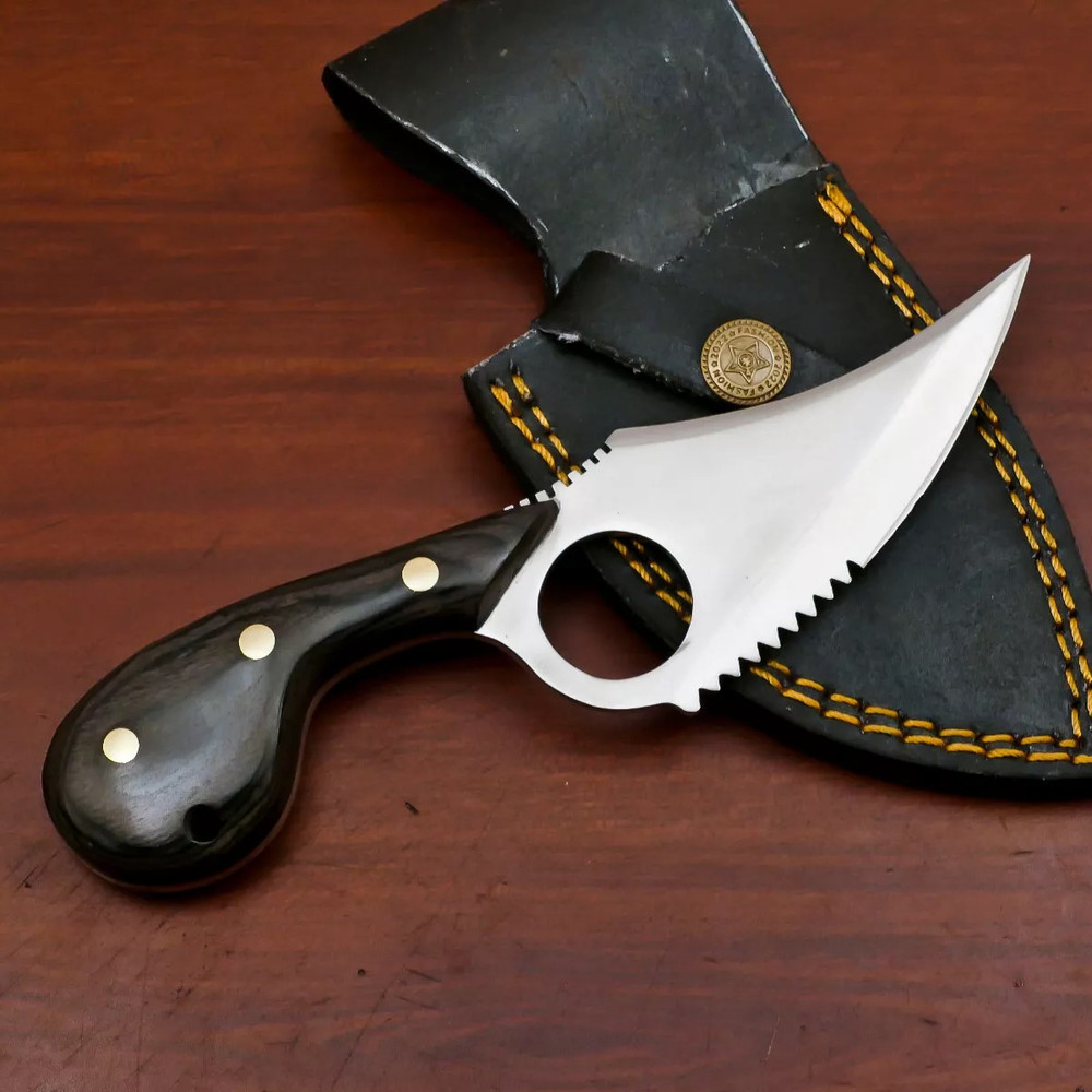 Lot Of 5 Pieces Handmade D2 Blade Hunting Knife Skinning Knife Camping Knife 0