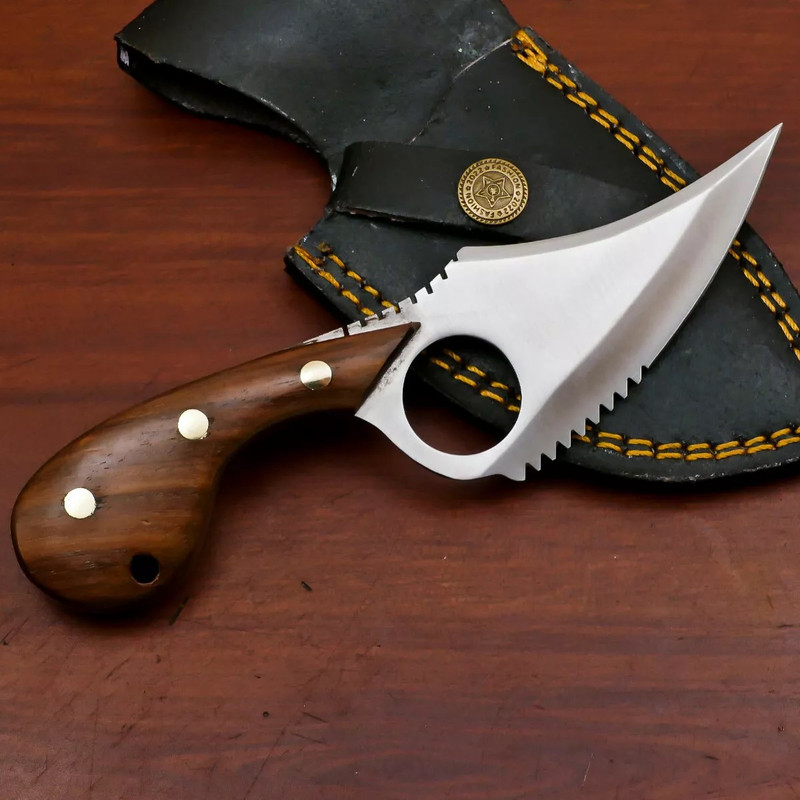 Lot Of 5 Pieces Handmade D2 Steel Blade Hunting Knife Skinning Knife Camping Knife 2