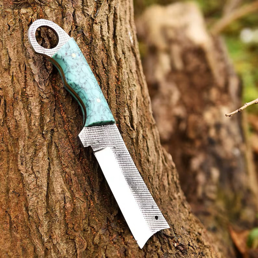 Hand Forged Bull Cutter Knife D2 Steel Cowboy Knife Everyday Carry Gift For Men Groomsman Gift 1