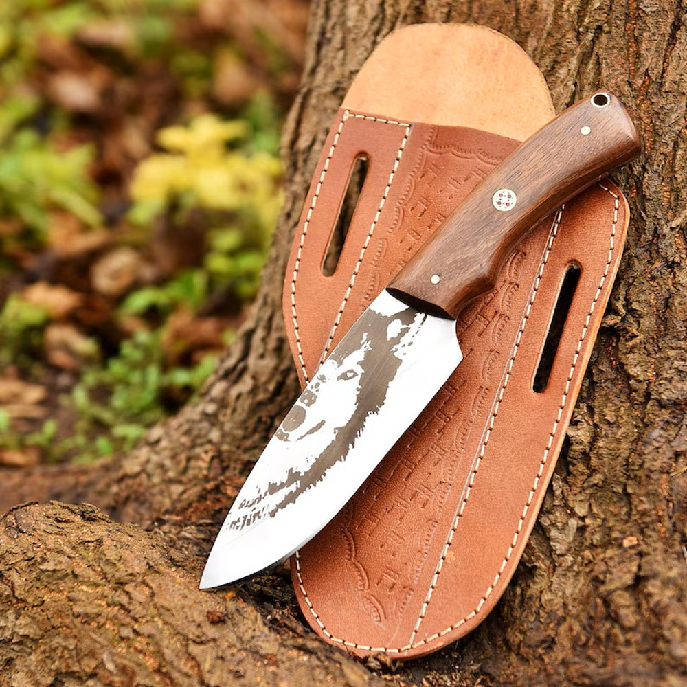 Hand Forged Personalized Hunting Full Tang Camping Skinning Bush Craft Knife Groomsman Gift Custom Gift 0