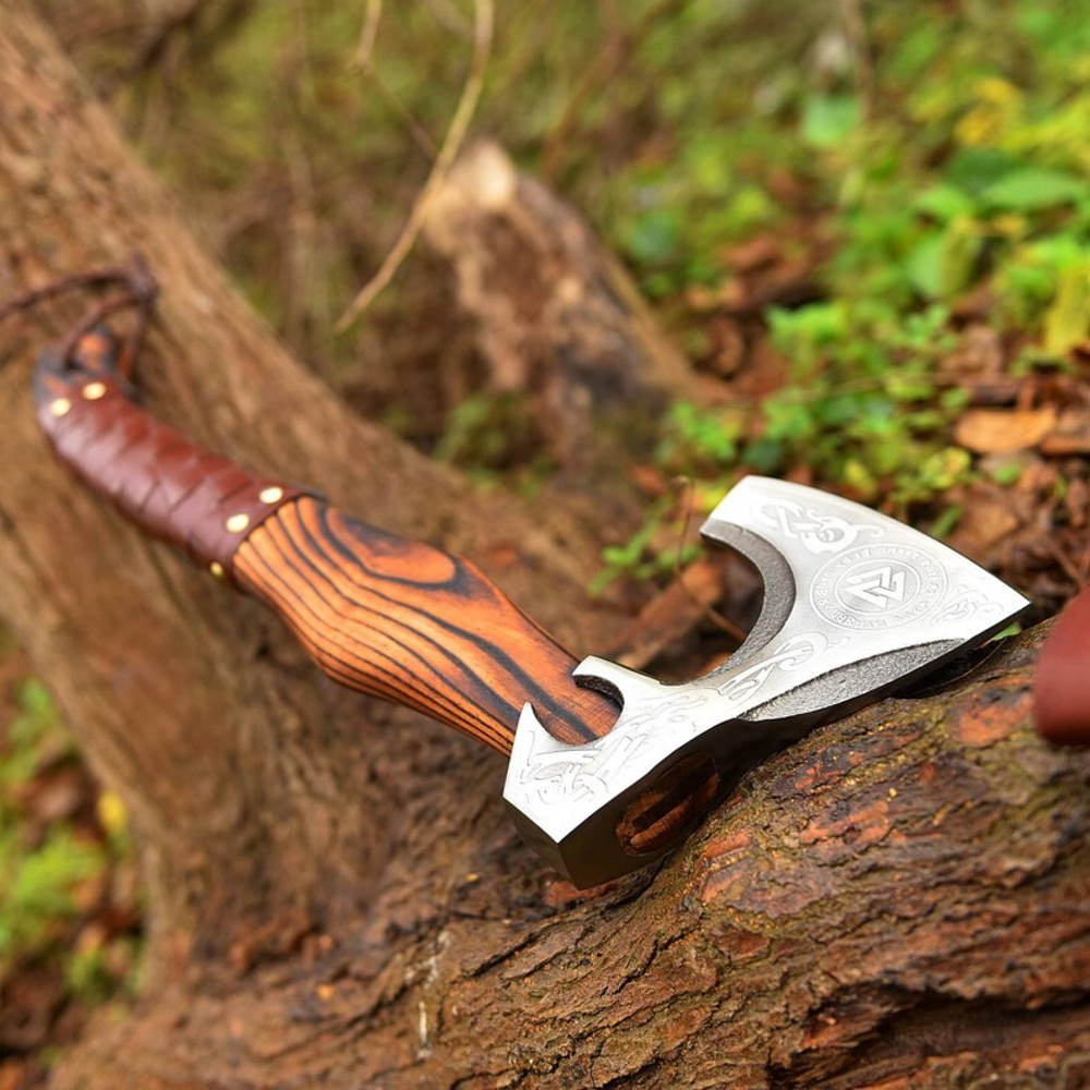 RAGNAR VIKING AXE Forged Camping Axe With Rose Wood Shaft Viking Gifts Viking Bearded Nordic 2