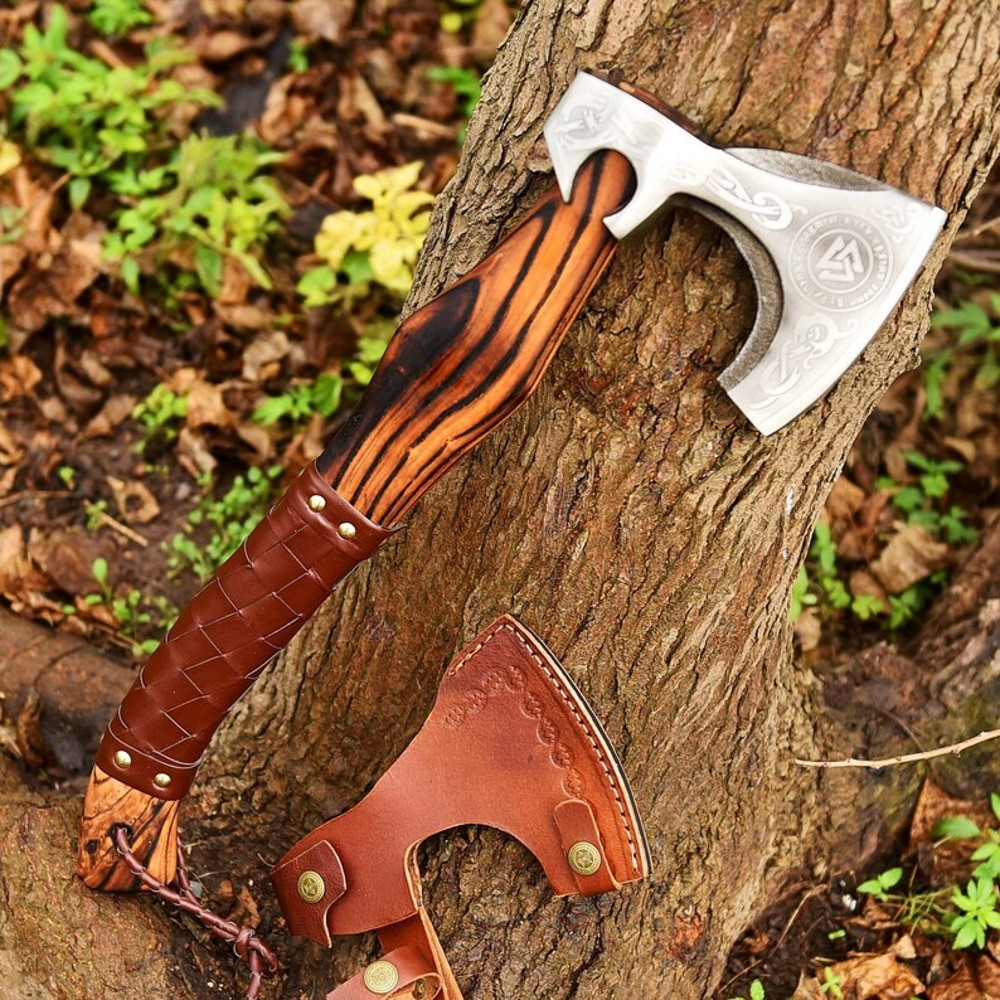 RAGNAR VIKING AXE Forged Camping Axe With Rose Wood Shaft Viking Gifts Viking Bearded Nordic 0