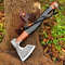 Custom Hand Made Carbon Steel Viking Axe With Wood And Leather Handle Sheath Included 0