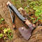 Custom Hand Made Carbon Steel Viking Axe With Wood And Leather Handle Sheath Included 4
