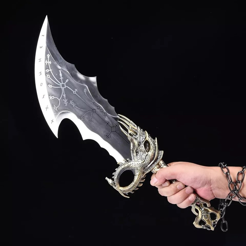 Kratos Blades Of Chaos God Of War Twin Blades With Chain Golden Edition For Gift 1