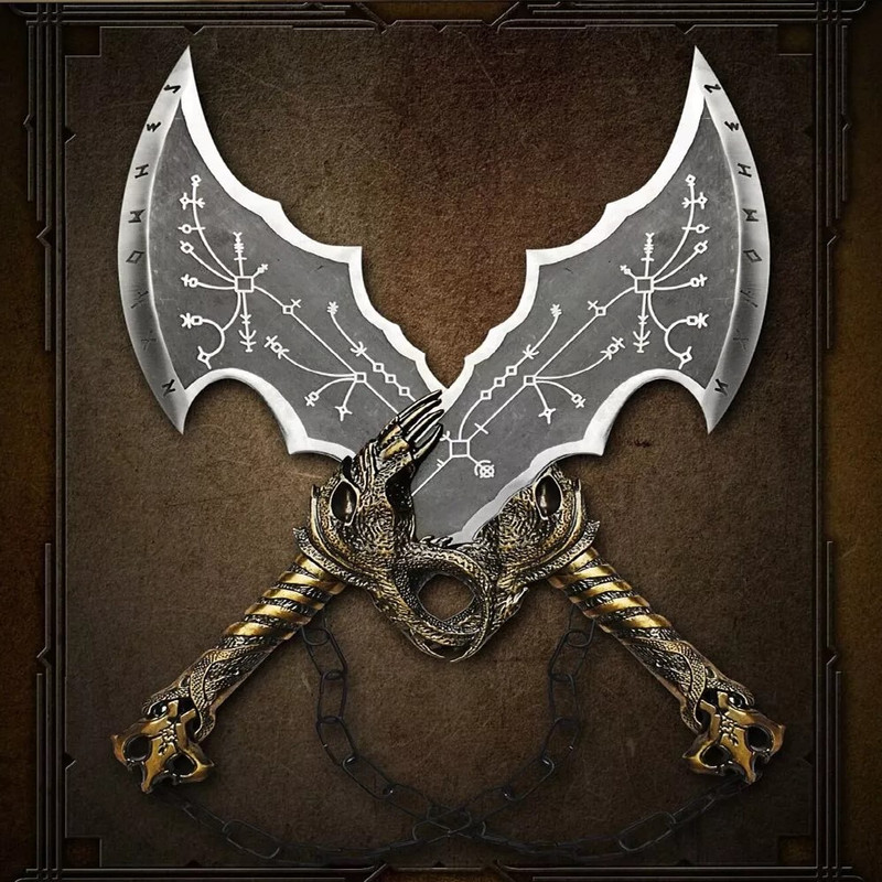 God of War Kratos's Blades Of Chaos Kratos Metal Cosplay Weapon Prop
