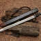 CUSTOM HANDMADE FORGED SPRING STEEL HUNTING VIKING REAL LONG SWORD WITH SHEATH 0