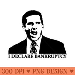 Michael Scott I Declare Bankruptcy The Office Funny Quote - Mug Sublimation Png