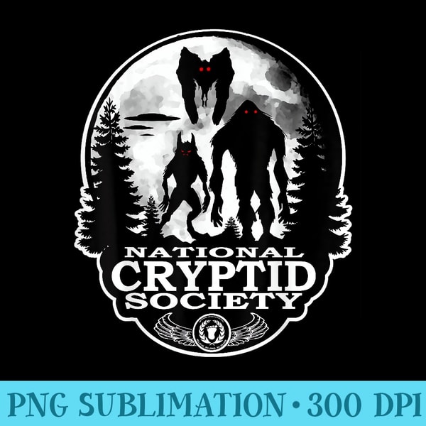 Bigfoot Dogman Mothman UFO National Cryptid Society Logo - T | Inspire ...