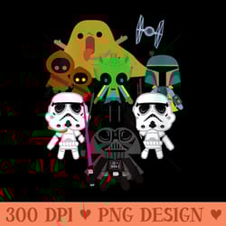 s star wars kawaii villains - clipart png