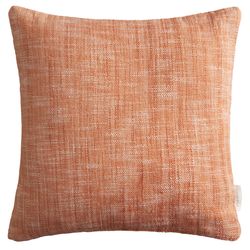 Indoor reversible outdoor throw pillow made of sturdy woven fabric , color: Terracotta