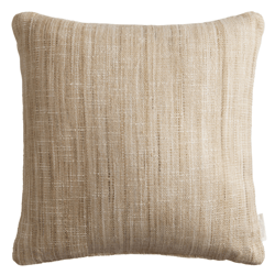 Indoor reversible outdoor throw pillow made of sturdy woven fabric , color: Natural