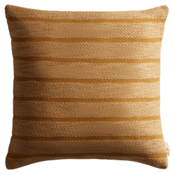 Oversized Tonal Stripe Throw Pillow , color: Mustard