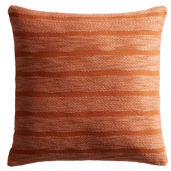 Oversized Tonal Stripe Throw Pillow , color: Rust
