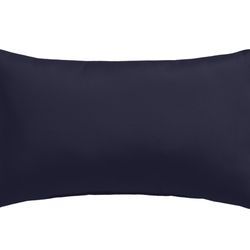 Sunbrella Navy Canvas Outdoor Lumbar Pillow