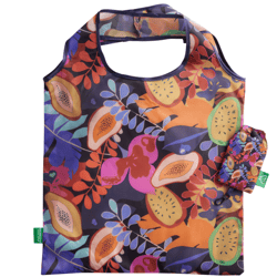 Recycled Fabric Foldable Tote Bag , color: Papaya