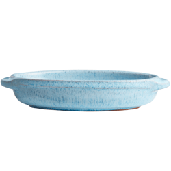 Speckled Reactive Glaze Ceramic Tapas Baking Dish , color: Blue