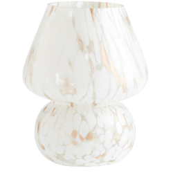 Hand Blown Glass Tealight Holder color: Ivory