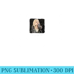 dolly parton on the mic raglan baseball - png clipart