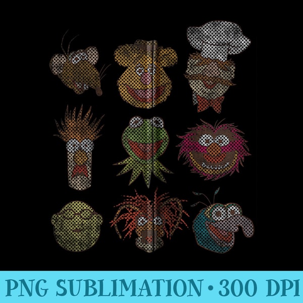 Muppet Graphics Disney The Muppets Characters Micro Perforated Vintage Style | Inspire ...