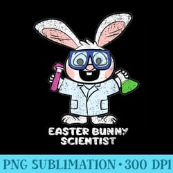 easter bunny scientist cute rabbit science teacher students - sublimation clipart png