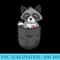 Raccoon Pocket - Transparent PNG Artwork - Unique And Exclusive Designs