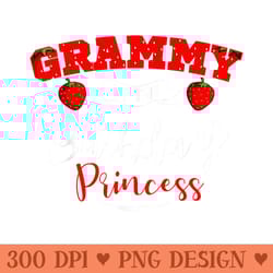 grammy of the birthday princess strawberry theme bday party - high quality png files