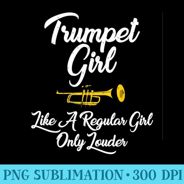 Music Trumpet Girl Musician s Women Brass Band - PNG Graphics - Fashionable and Fearless