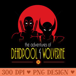 the adventures of deadpool u0026 wolverine - transparent png download