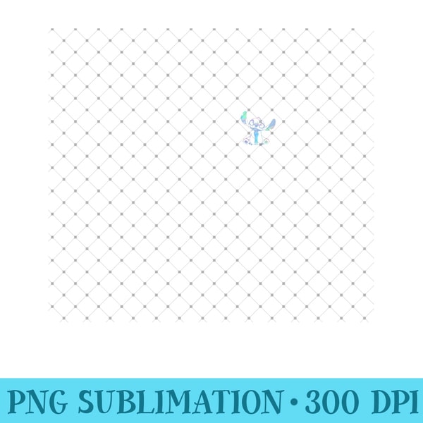 Disney Lilo & Stitch Holographic Stitch Vintage Pocket Logo - High Resolution PNG Designs - Fashionable and Fearless
