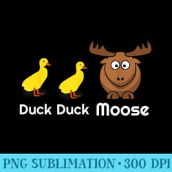 duck duck moose pun hunting animal toddlers clothes - png graphic resource
