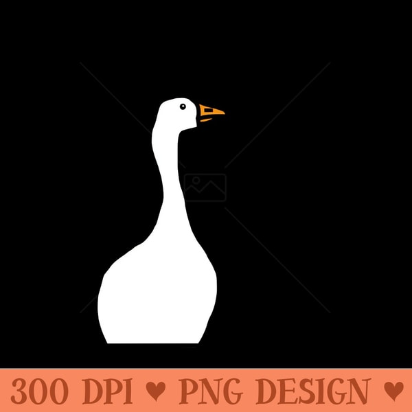 White Gaming Goose with Hidden Feet 0422.jpg