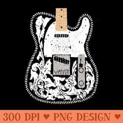 waylon jennings tele - png design files - instant download