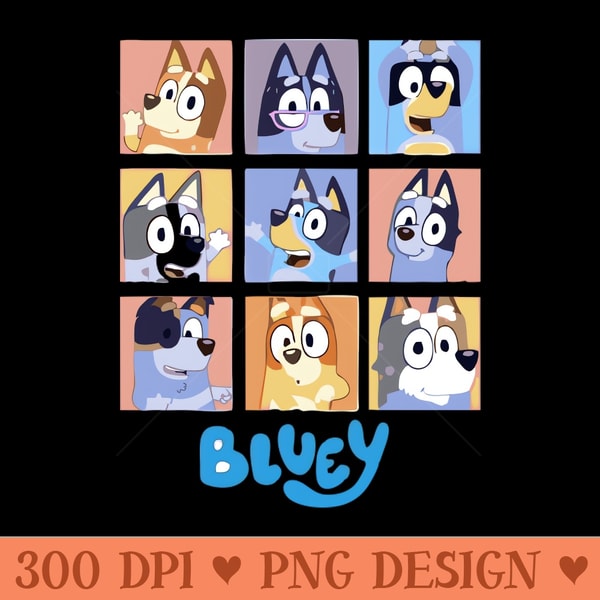 bluey design - Ready To Print PNG Designs - Quick download | Inspire Uplift
