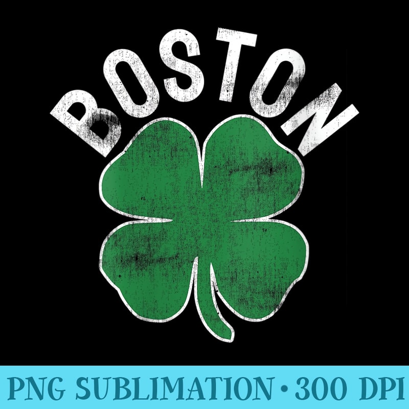 Womens St Patricks Day Shamrock Massachusetts Boston Irish Green - PNG design downloads - High Resolution And Print-Ready Designs